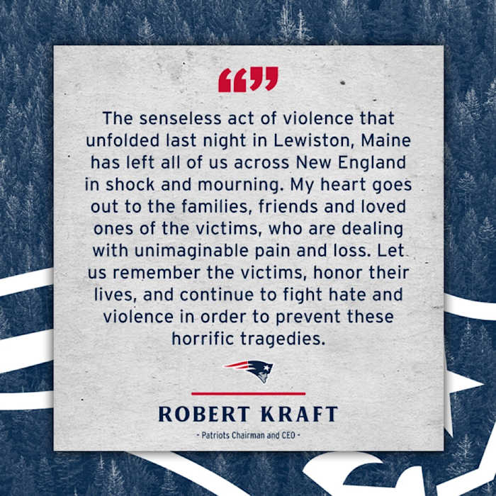 New England Patriots Statement on Lewiston Tragedy